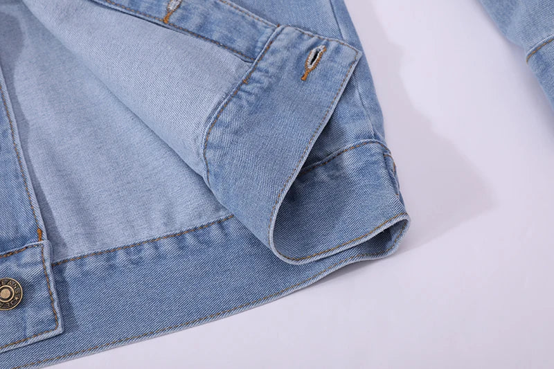 Denim Streetwear Jacket for Men