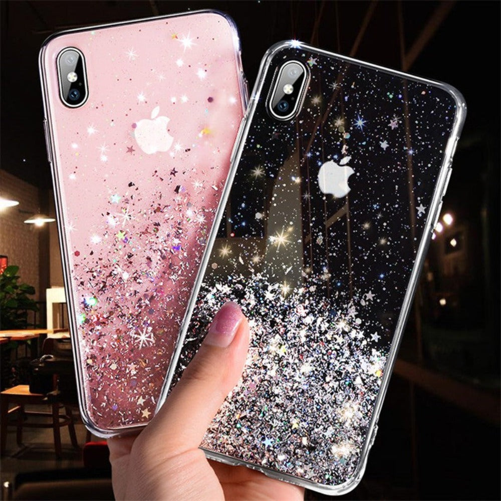Glittering Sequin Phone Case - Clear