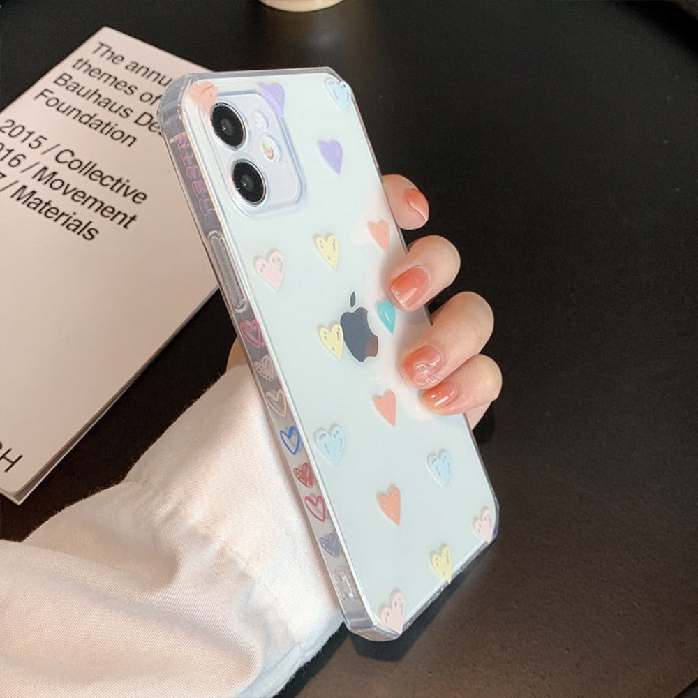 Heart-Shaped Clear iPhone Case for Maximum Protection