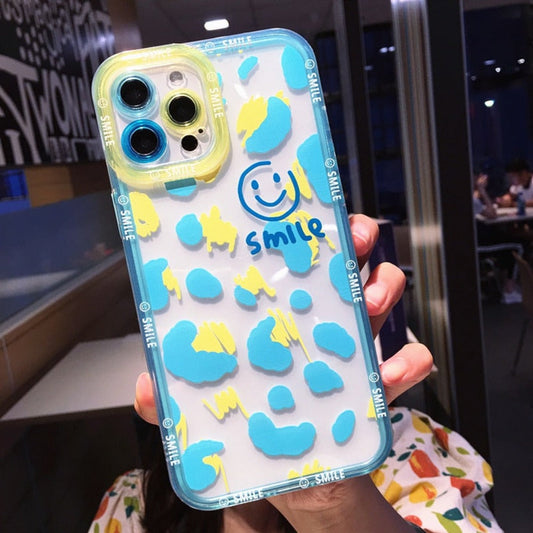 Happy Smile Cartoon Splash Paint iPhone Case