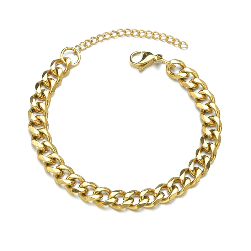 Plated Bracelet with a Timeless Chain Design