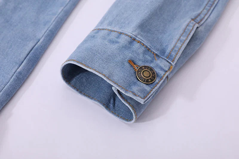 Denim Streetwear Jacket for Men