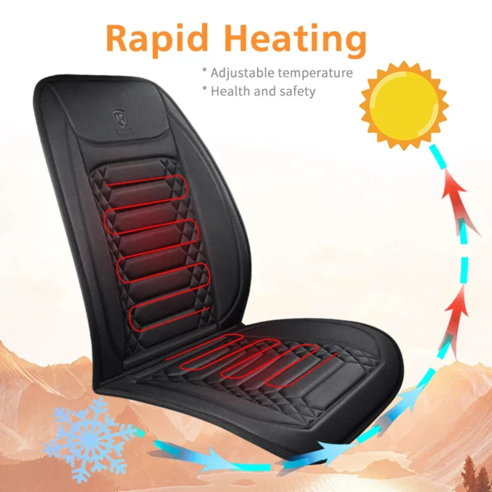 12V Set of 2 Heated Mats for Winter Car Seats