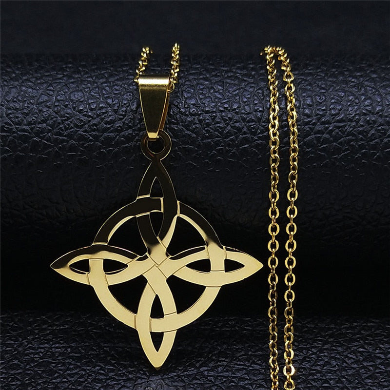 Knot-Shaped Geometric Necklace