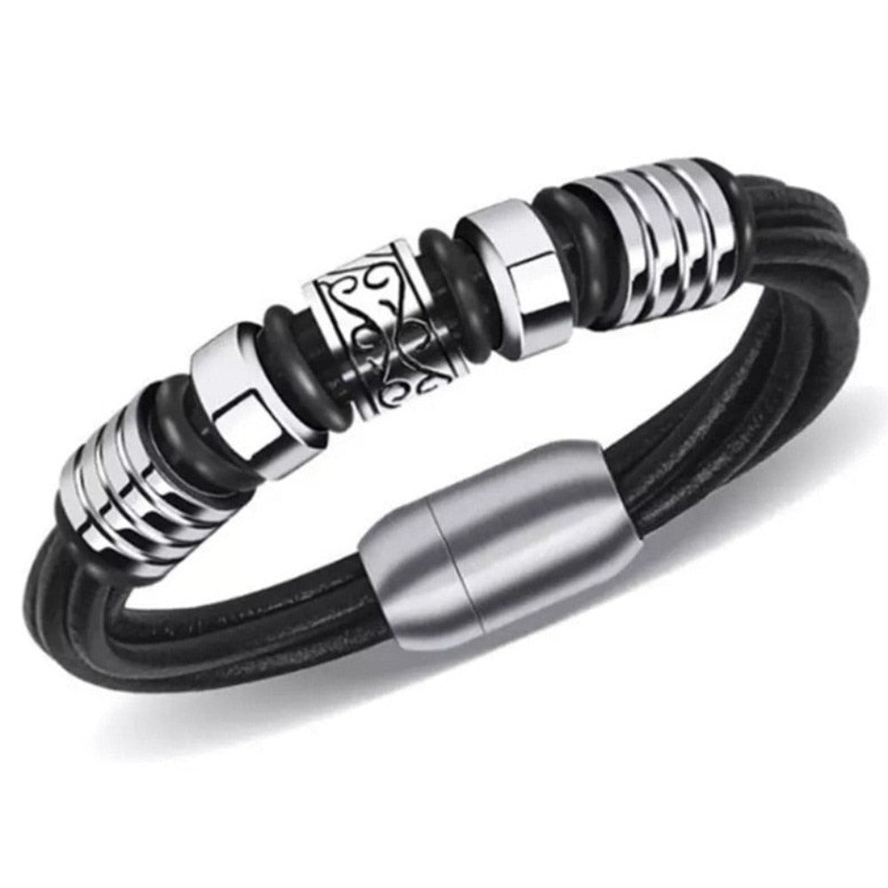 Braided Charm Bracelet Made from Vegan Leather