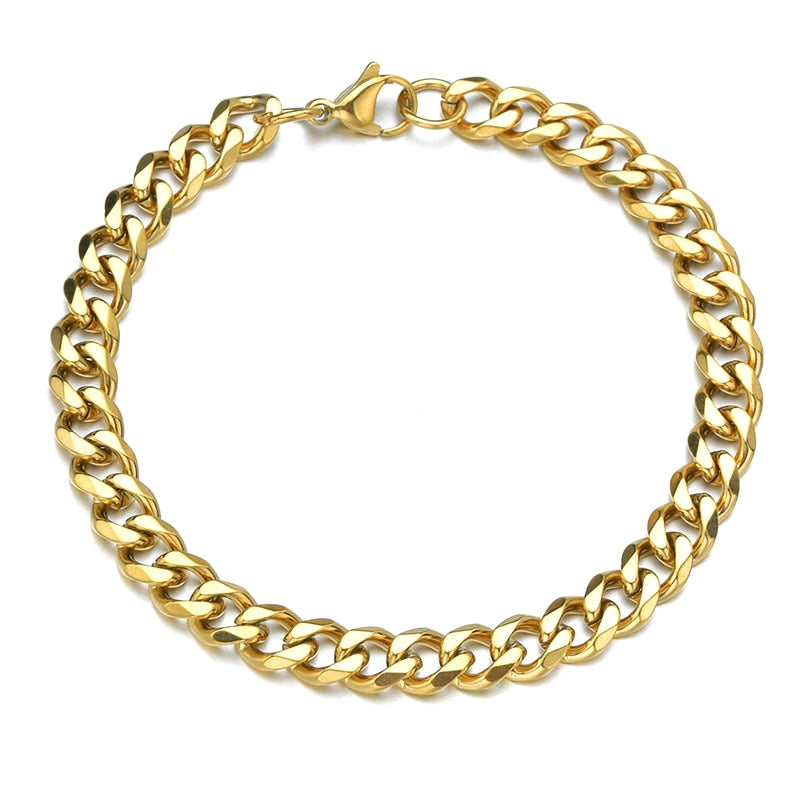 Plated Bracelet with a Timeless Chain Design