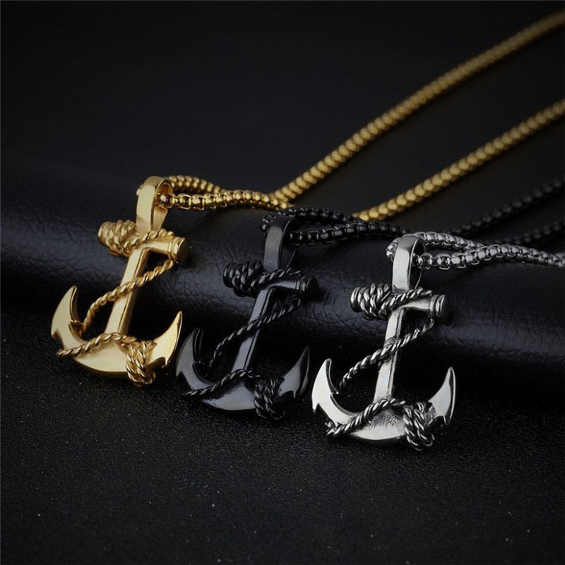 Roped Anchor Necklace