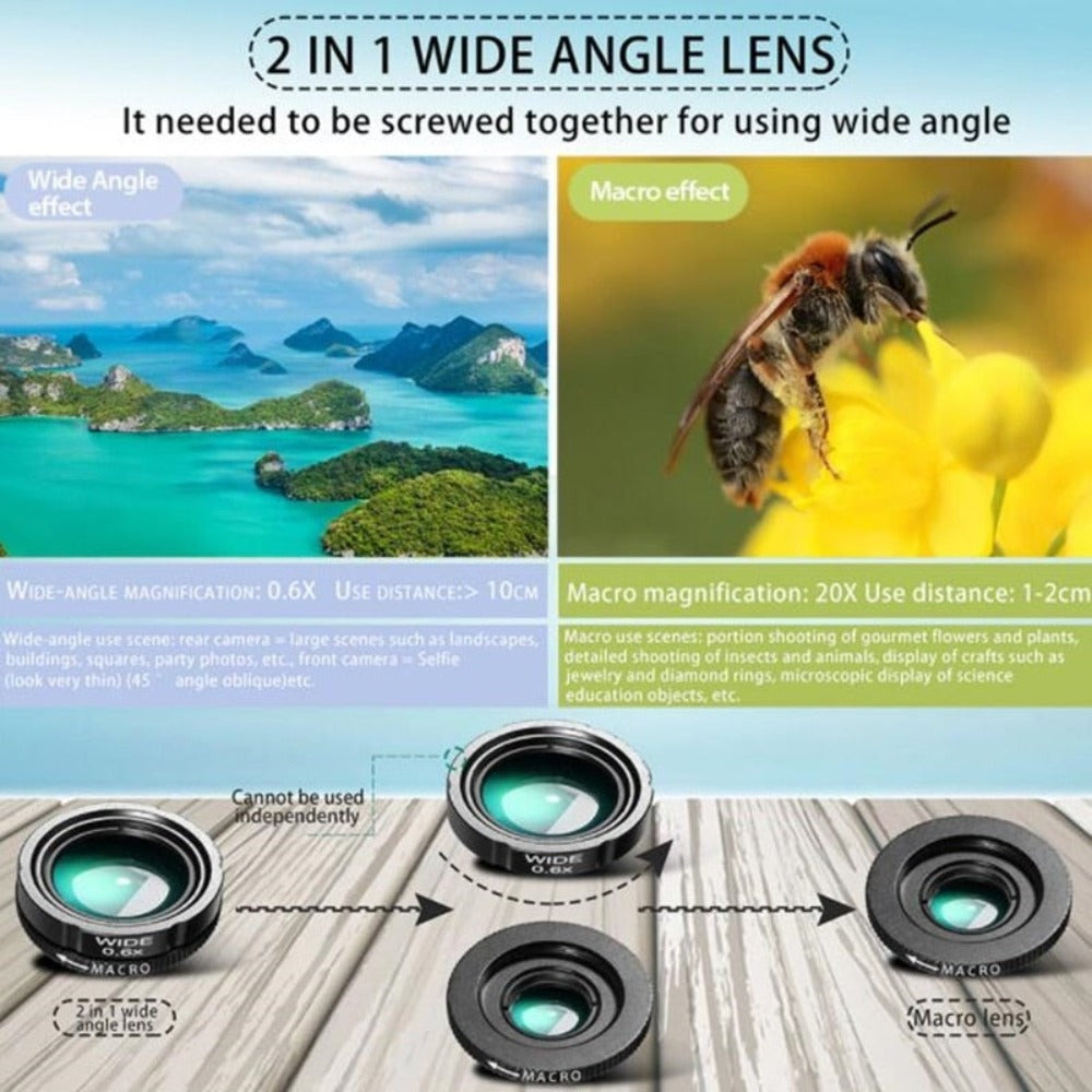 36X Mobile Phone Lens Kit With Tripod - Enhance Your Photography Experience