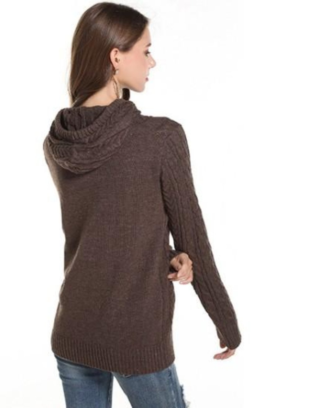 Hooded Women's Pullover Sweater