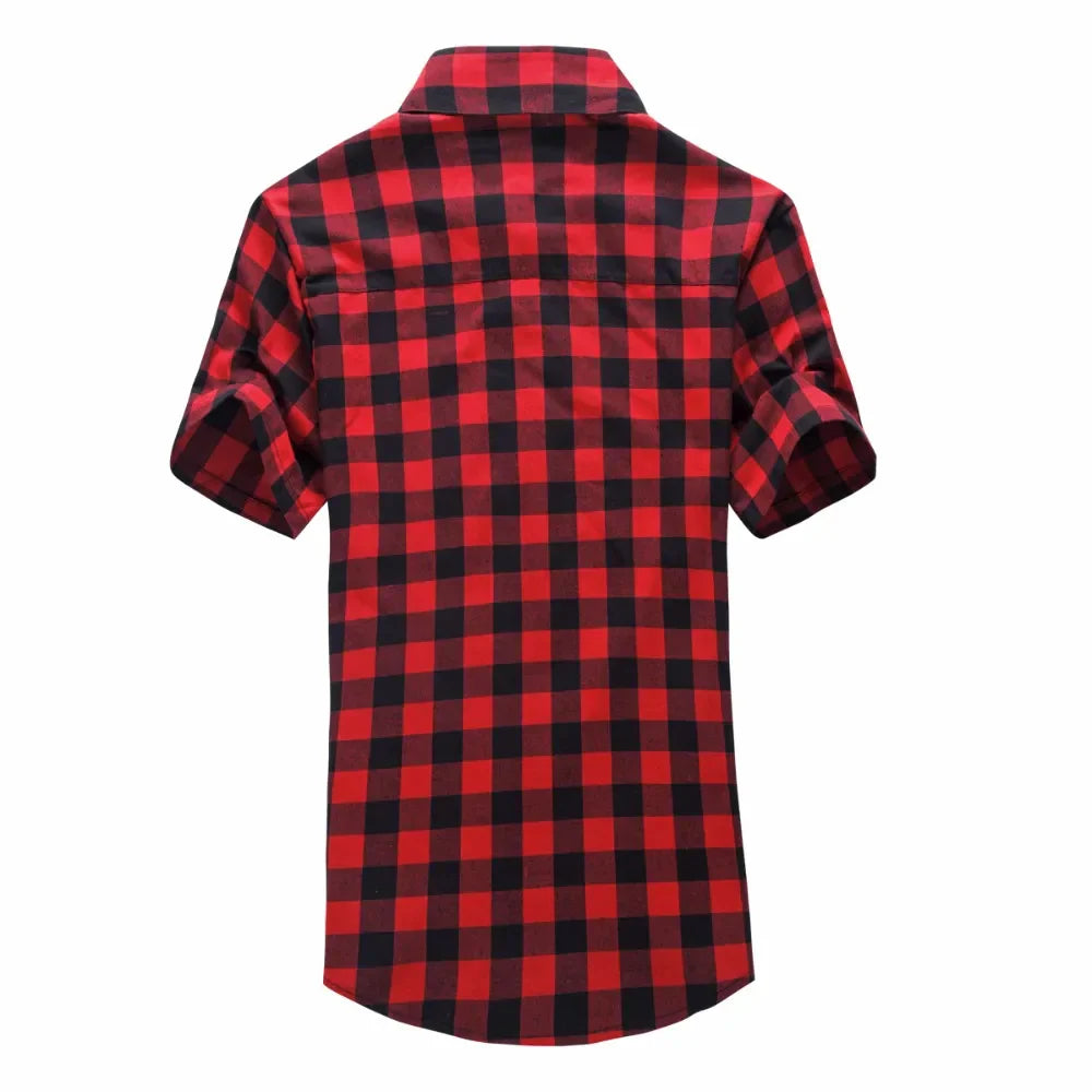 Checkered Short Sleeve Men's Shirt