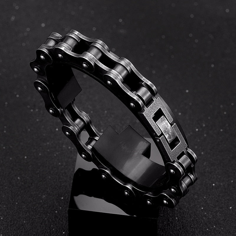 Bicycle Chain Bracelet with Black Coating