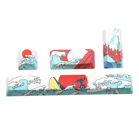 4-Piece Keycap Set with Animated Design