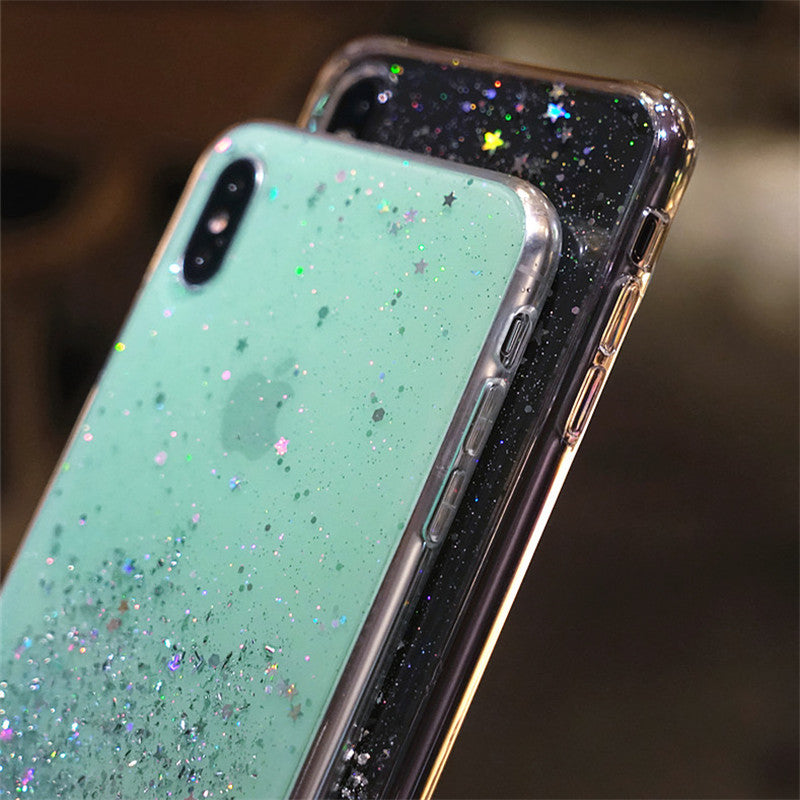 Glittering Sequin Phone Case - Clear