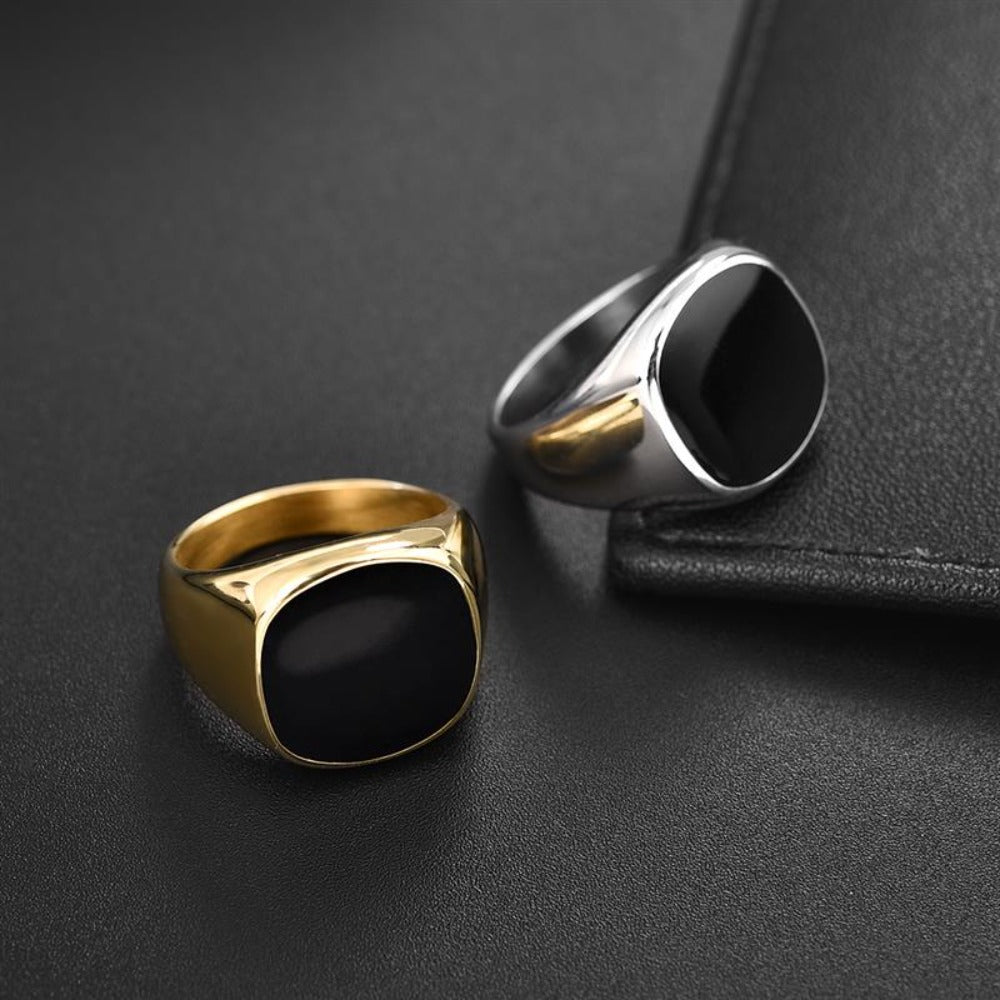 Stainless Steel Signet Ring for Men
