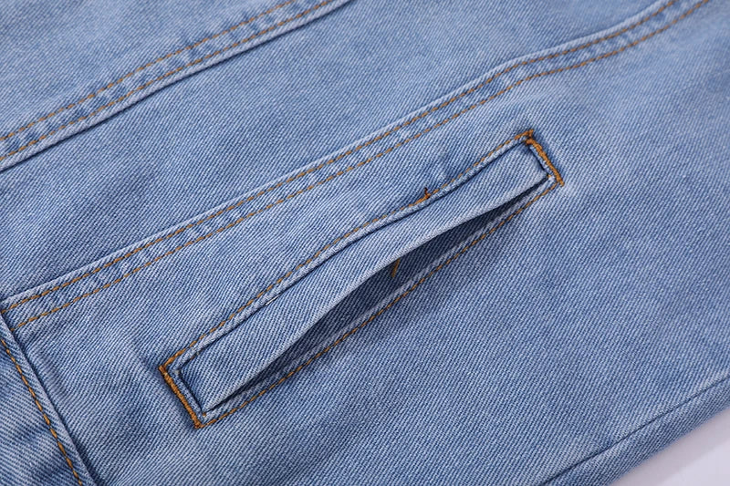 Denim Streetwear Jacket for Men