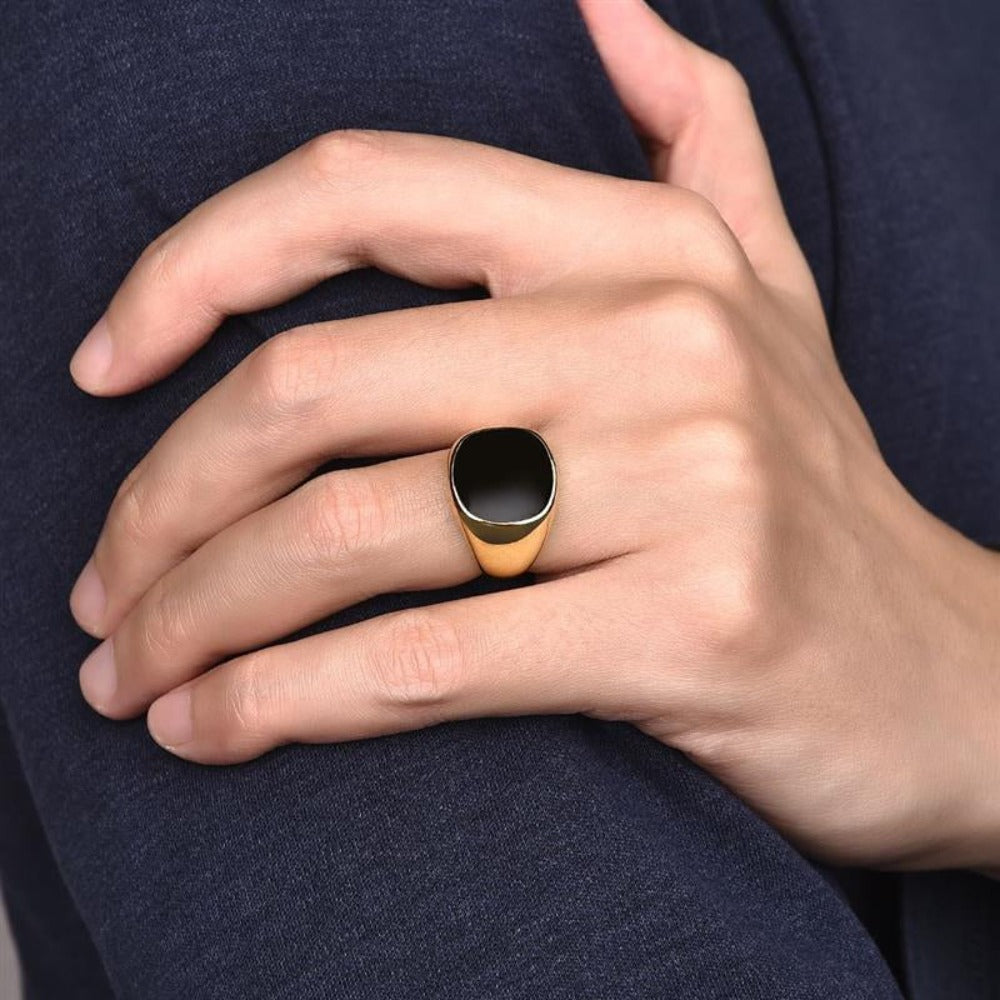 Stainless Steel Signet Ring for Men