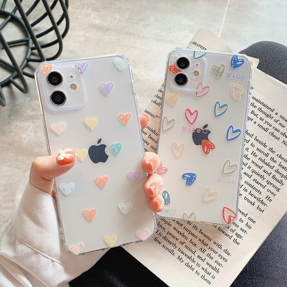Heart-Shaped Clear iPhone Case for Maximum Protection