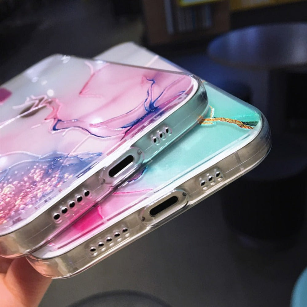 Clear Watercolor Case for iPhone