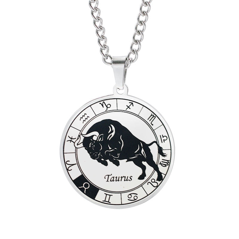 Horoscope Pendant Necklace - Unisex Round Design