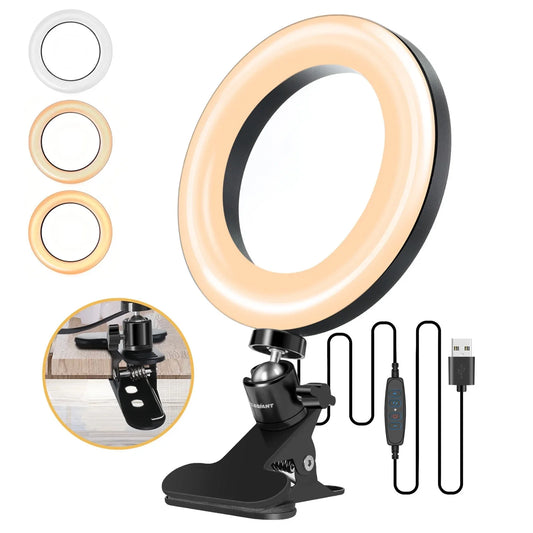 LED Ring Light Stand with Clip - The Ultimate 2-in-1 Lighting Solution