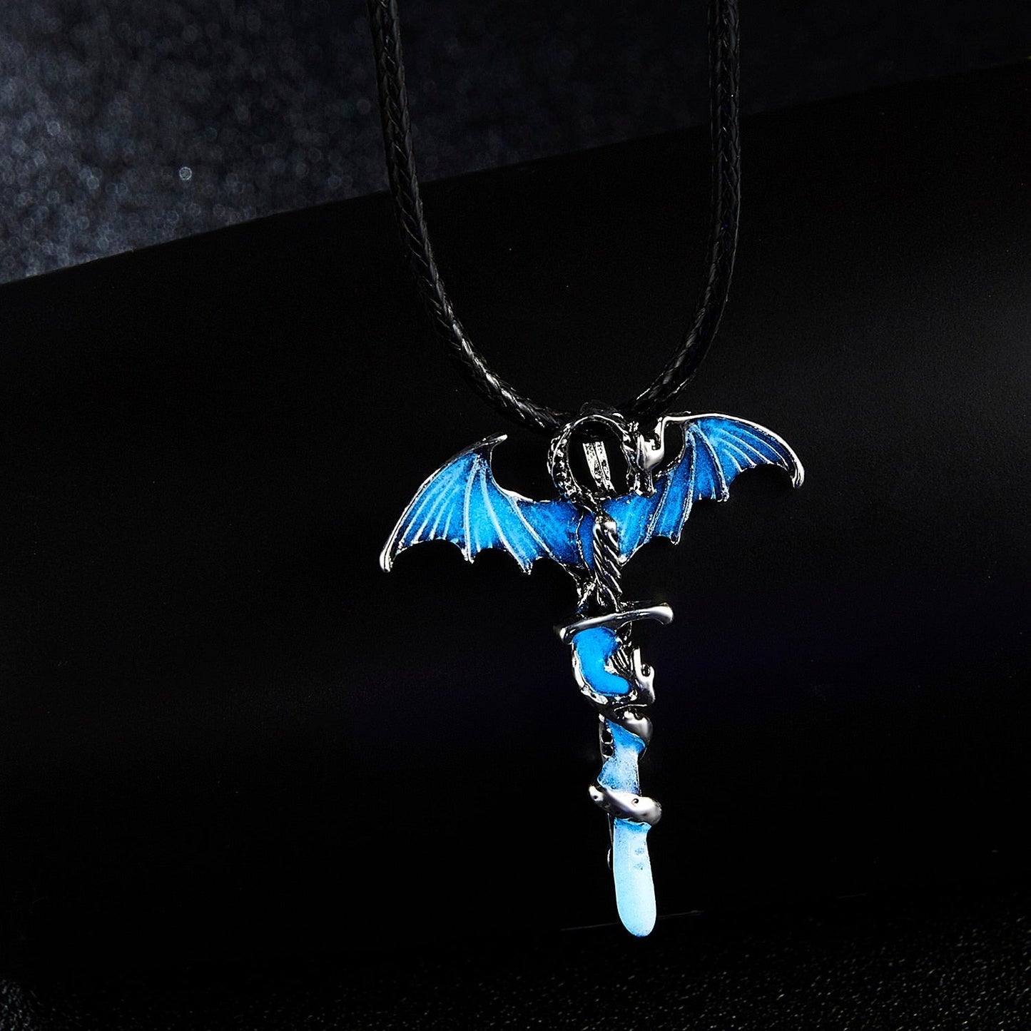 Glow-in-the-Dark Dragon Pendant Necklace