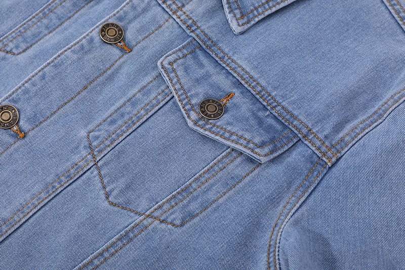 Denim Streetwear Jacket for Men