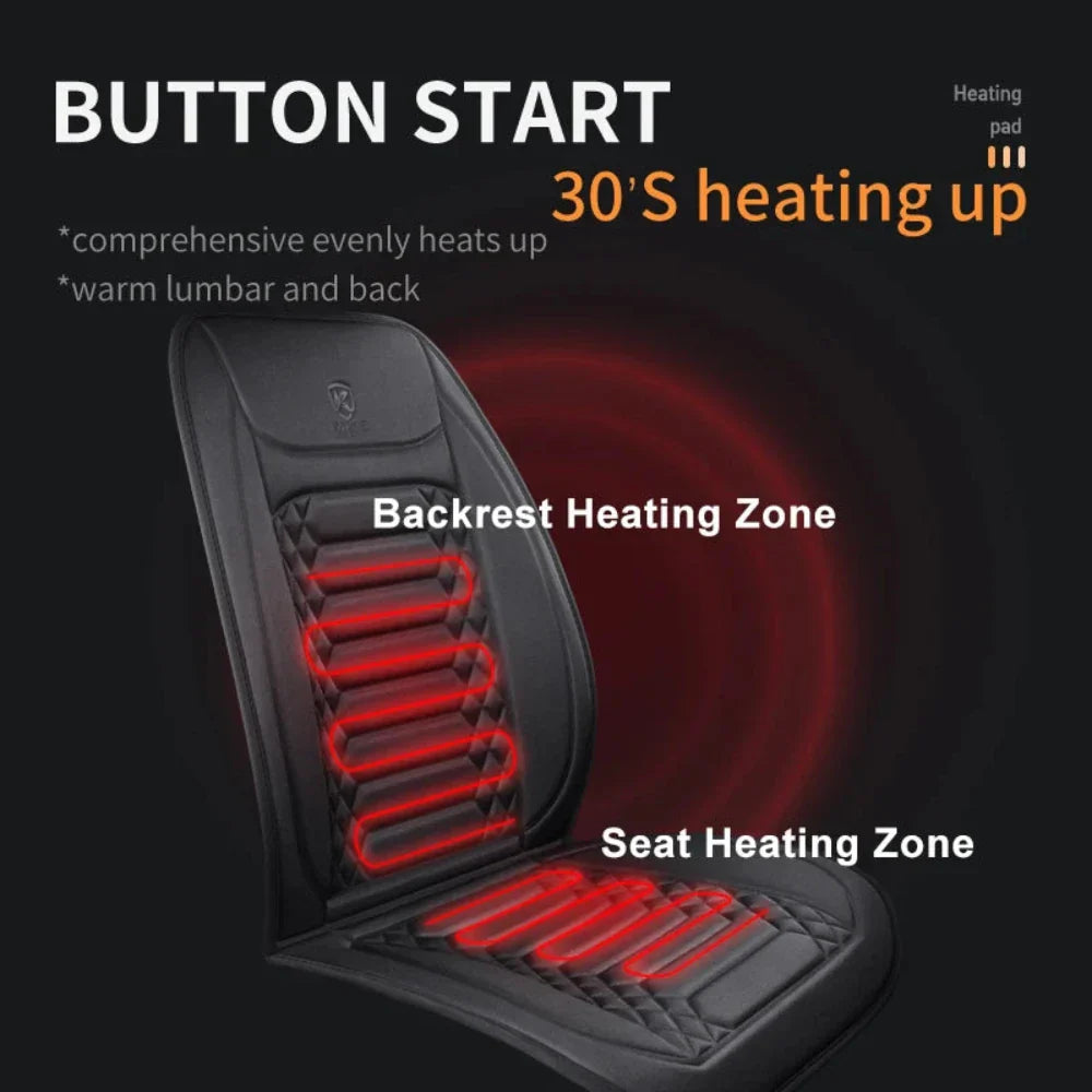 12V Set of 2 Heated Mats for Winter Car Seats