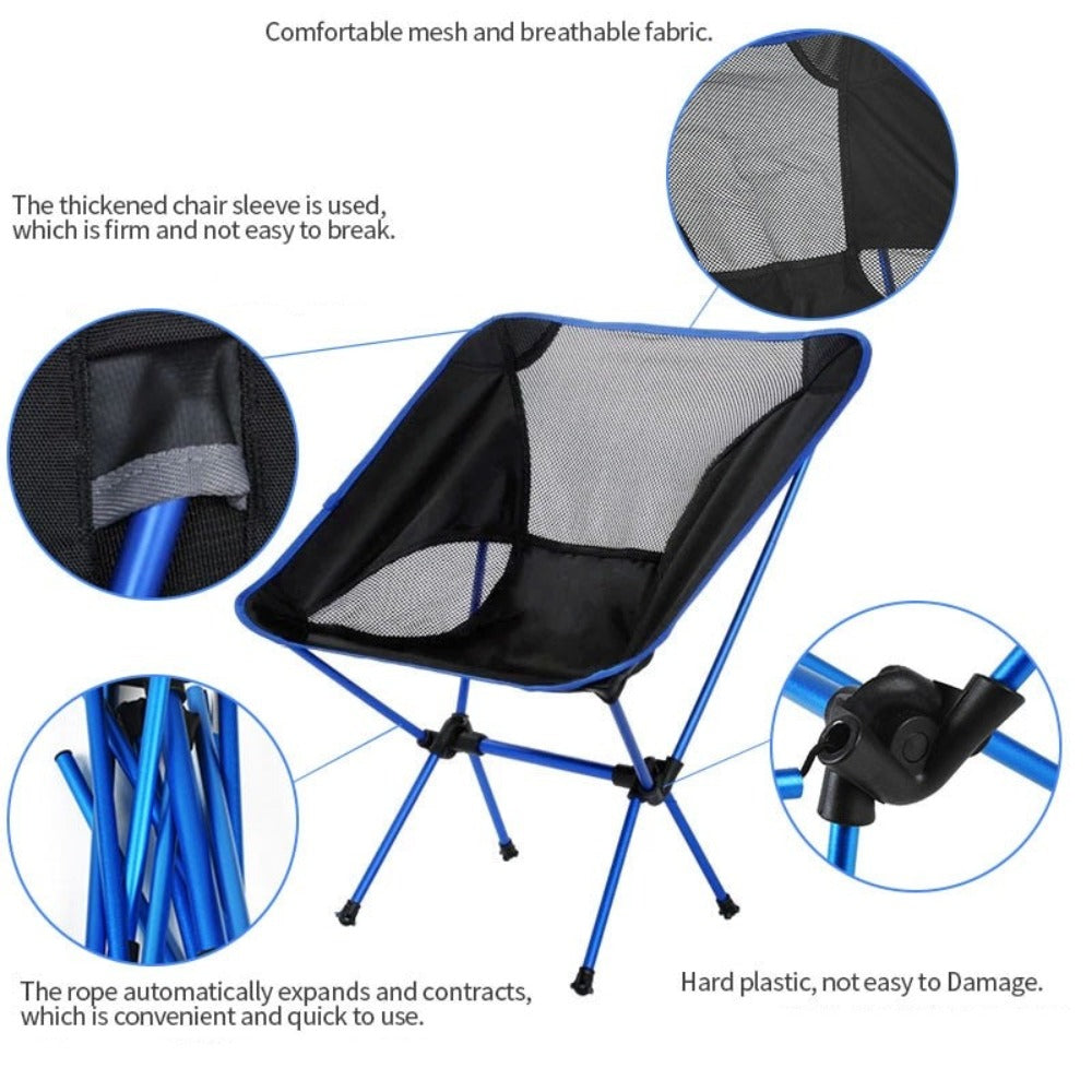 Portable Collapsible Camping Chair for Outdoor Use