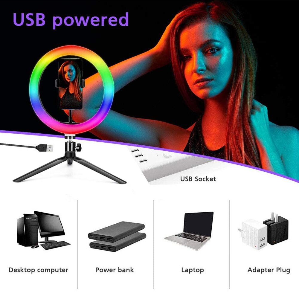 Desktop RGB Selfie Ring Light