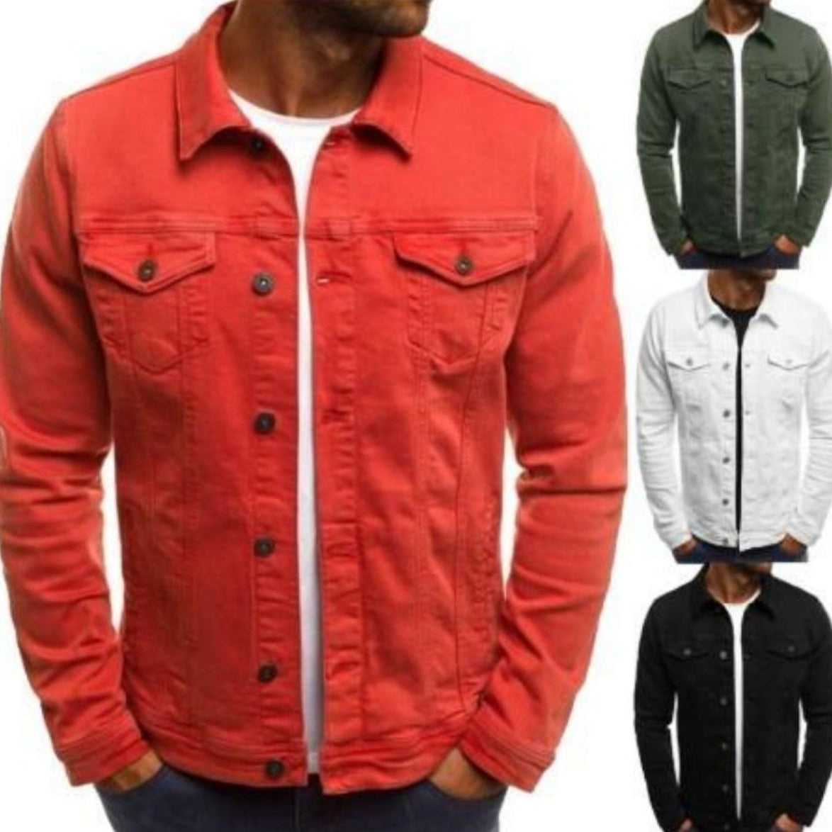 Casual Men's Jacket with Dual Pockets