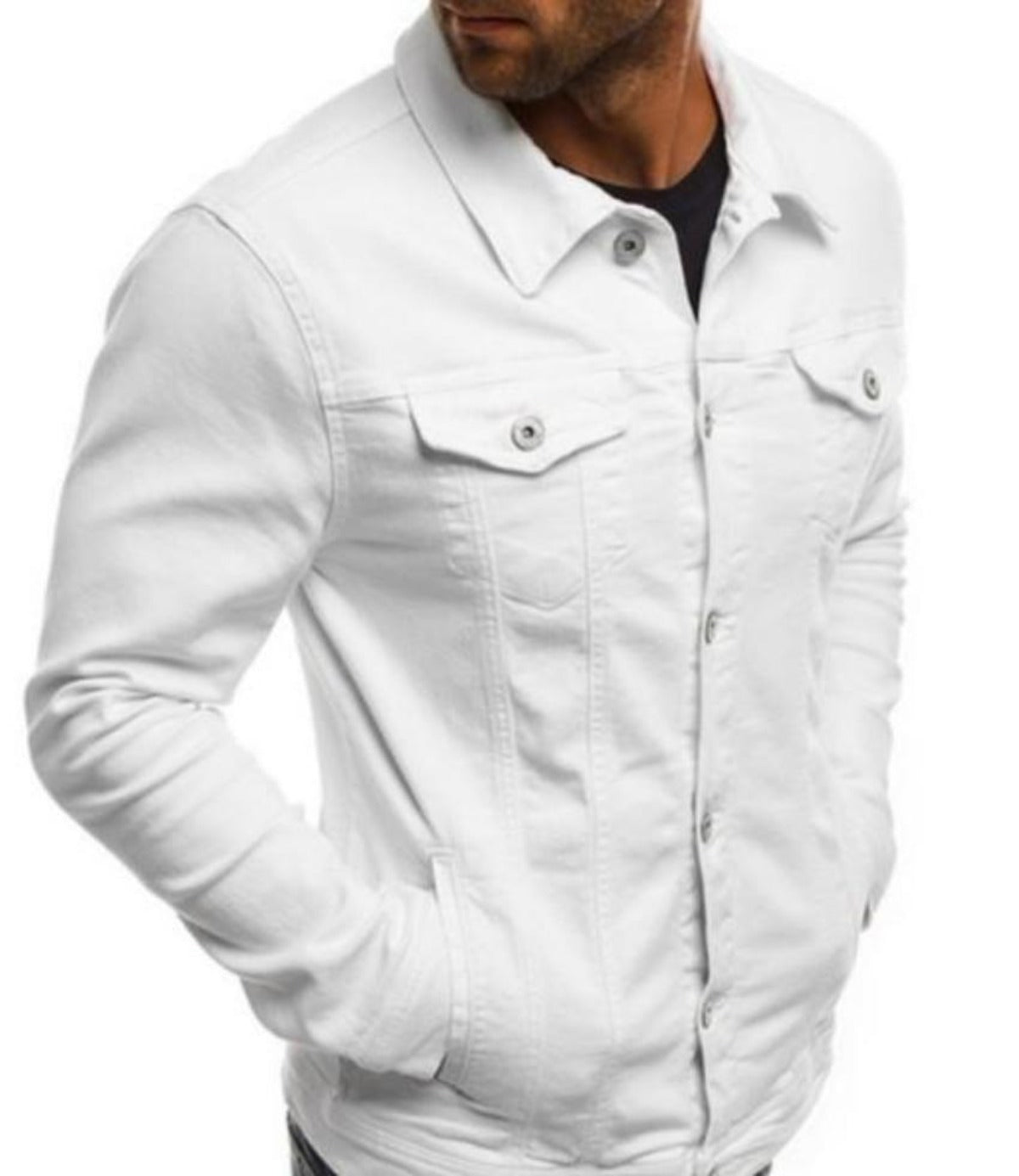 Casual Men's Jacket with Dual Pockets