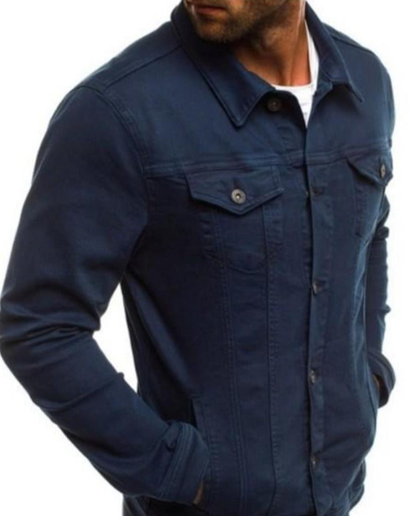 Casual Men's Jacket with Dual Pockets
