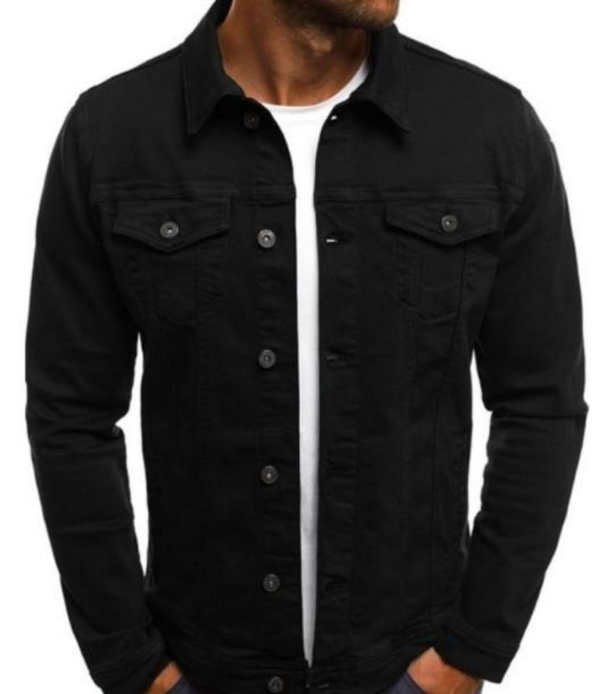 Casual Men's Jacket with Dual Pockets