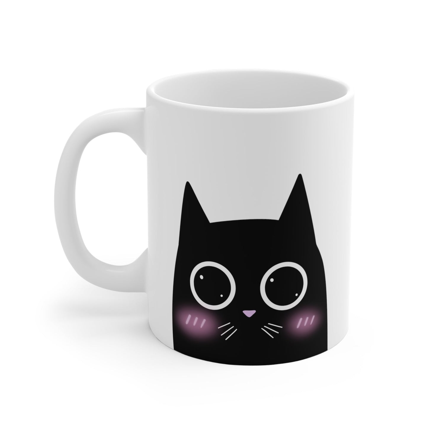 Emotive Feline White Mug Set - 2 Pieces