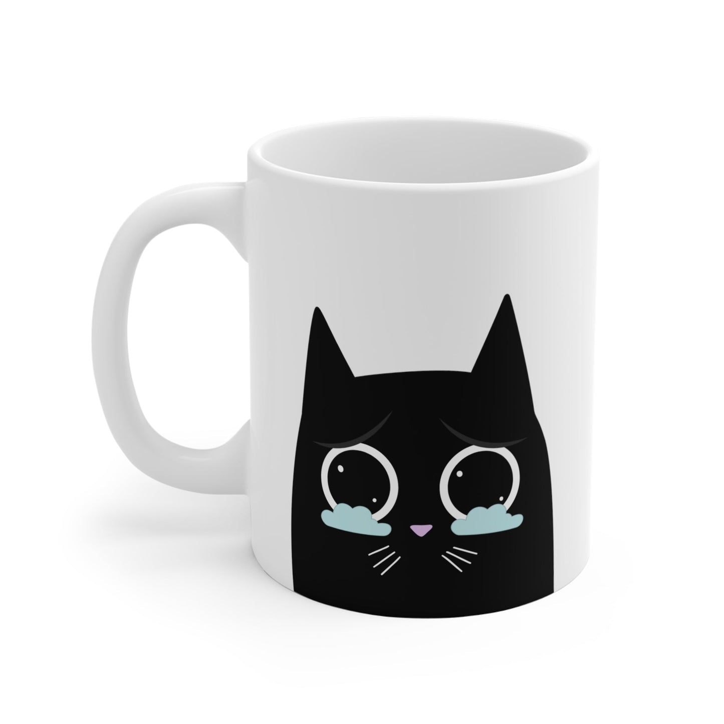 Emotive Feline White Mug Set - 2 Pieces