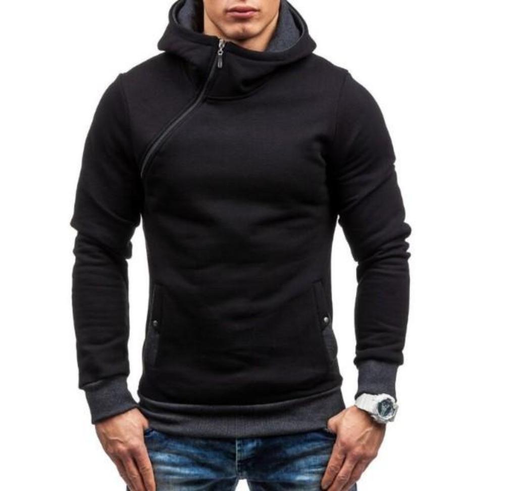 Zippered Hooded Sweatshirt for Men