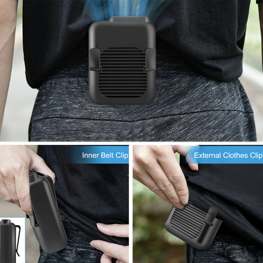 Handsfree Waist Clip Cooling Fan - Portable and Compact