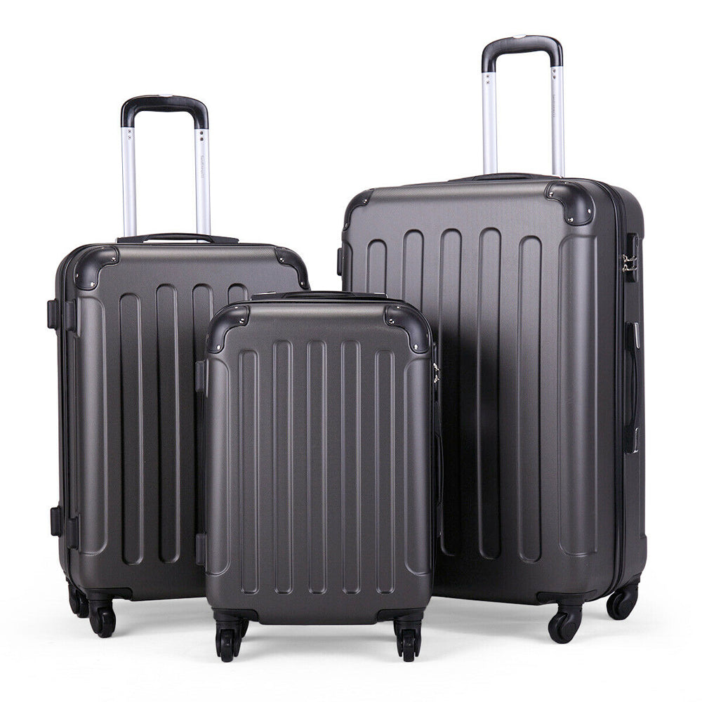 Durable Trio of 360° Wheeled Travel Bags