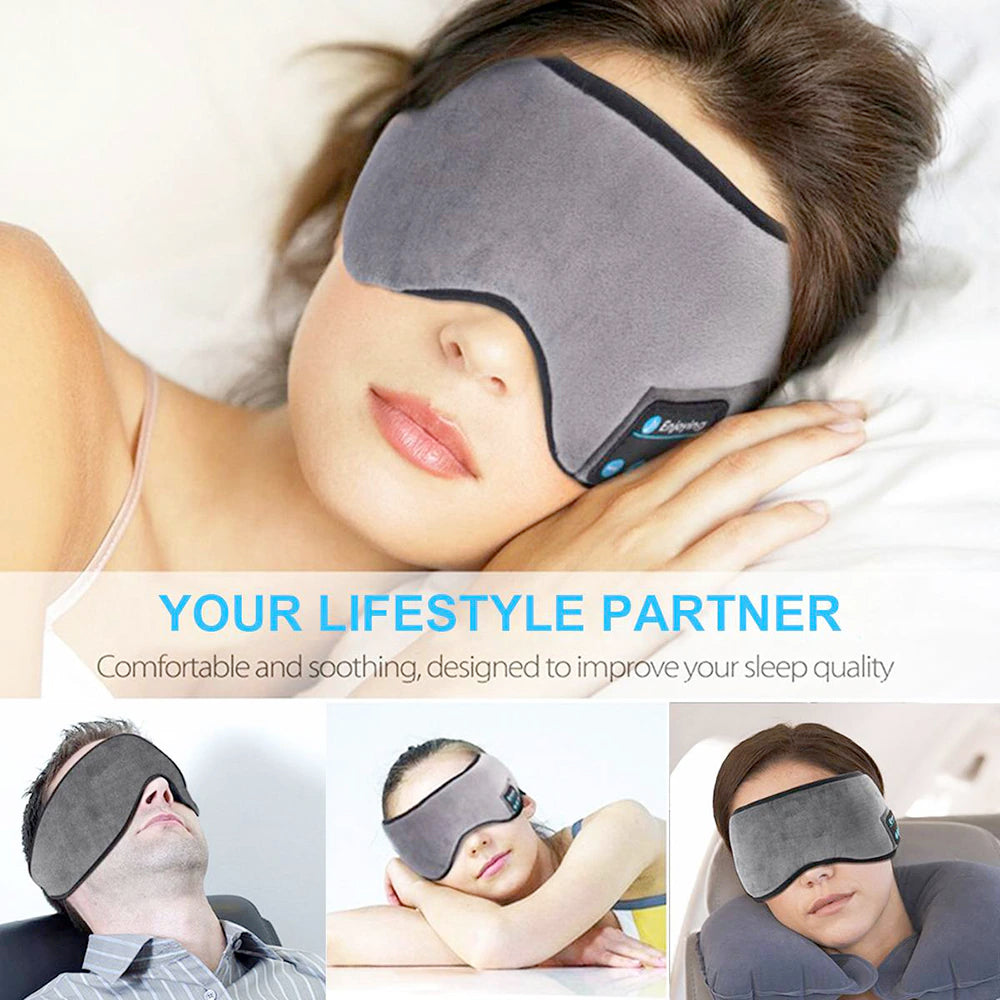 Bluetooth Sleep Headphones Eye Mask - Wireless Comfort for Relaxation and Sound