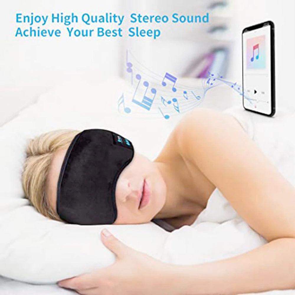 Bluetooth Sleep Headphones Eye Mask - Wireless Comfort for Relaxation and Sound