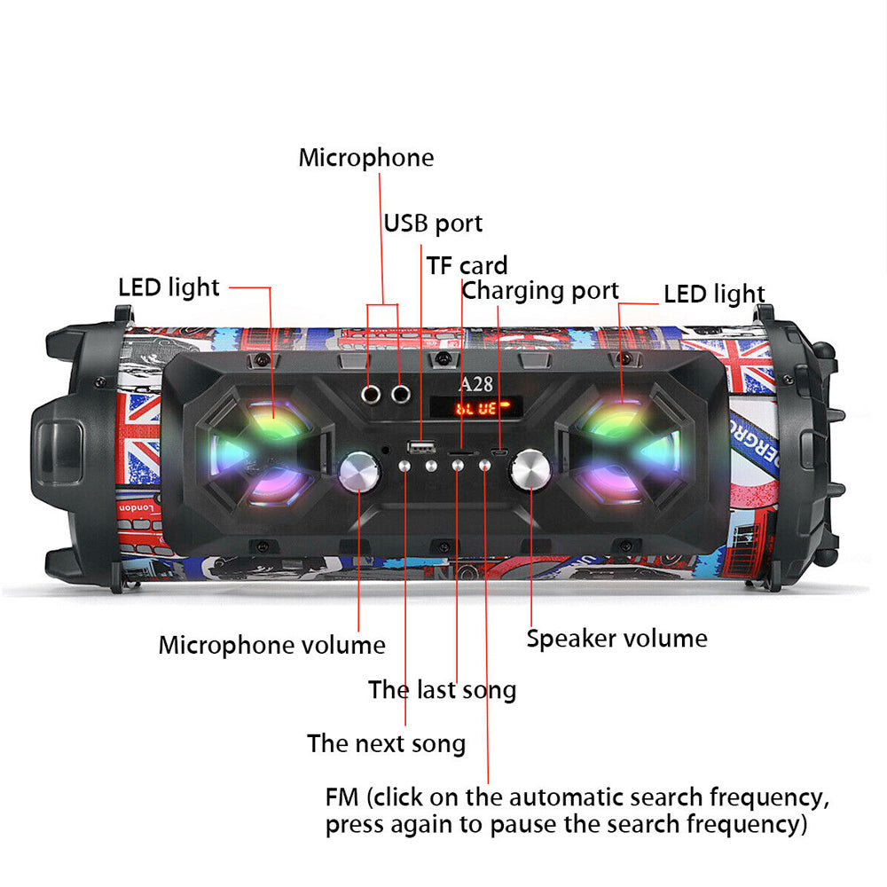 Portable Dragon Bluetooth Speaker with FM Radio Connectivity
