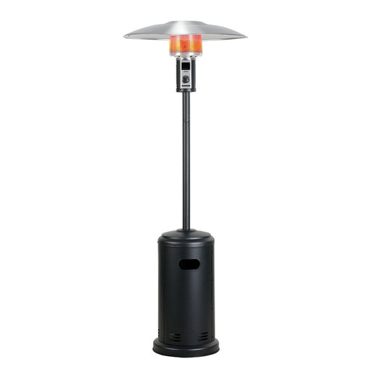 Standing Propane Heater for Outdoor Patios with Convenient Wheels