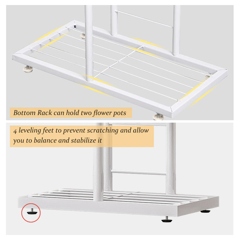 Metal Home Decor Plant Stand with 6 Layers for Multi-Pot Arrangements