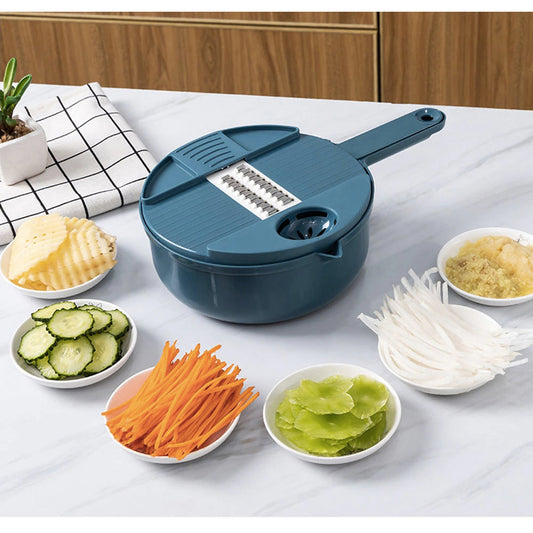 Multi-Purpose Grater for Kitchen with 12 Functions for Slicing Vegetables