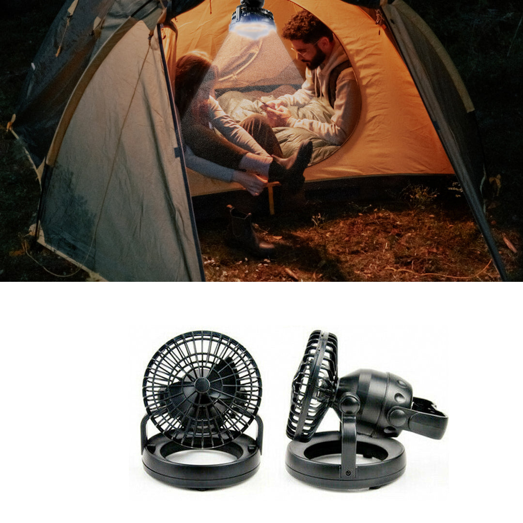 Portable Fan and Light for Camping