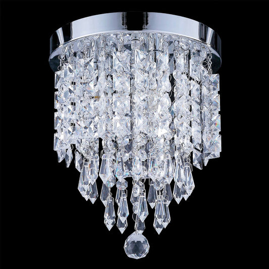 Crystal Pendant Light Fixture with Suspended Central Sphere - Enhancing the Brilliance