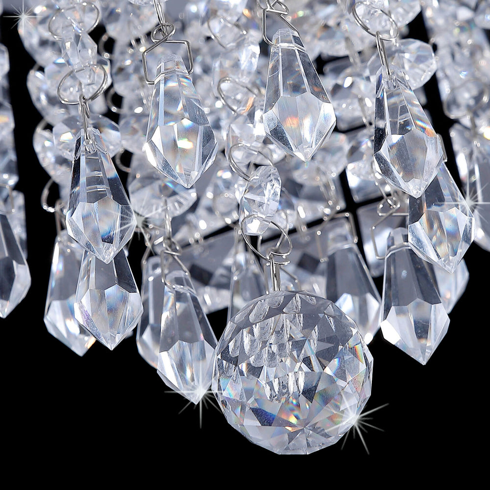 Crystal Pendant Light Fixture with Suspended Central Sphere - Enhancing the Brilliance