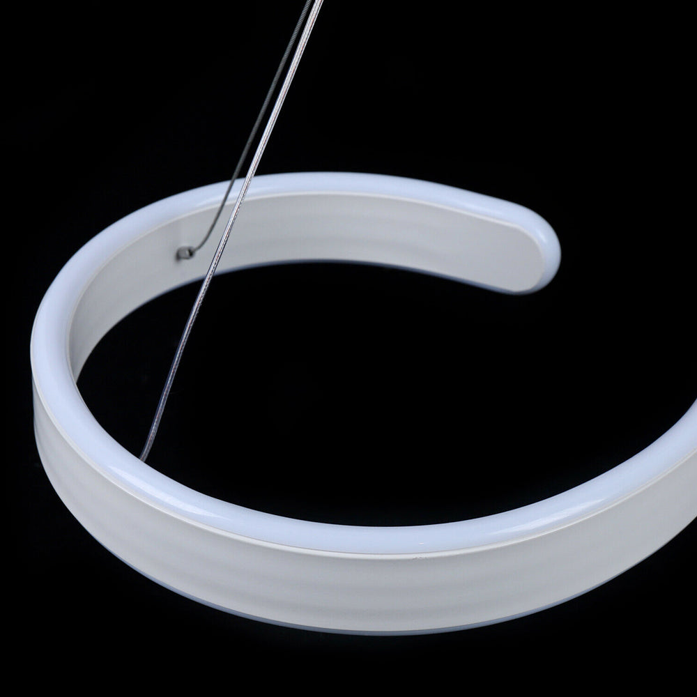 Contemporary LED Swirl Shaped Acrylic Light Fixture
