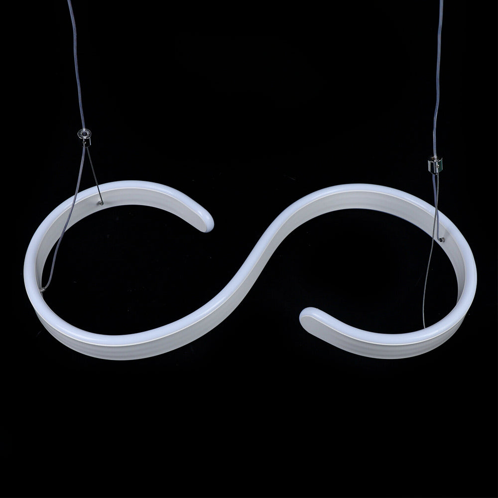 Contemporary LED Swirl Shaped Acrylic Light Fixture