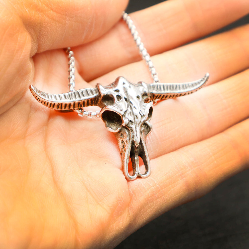 Necklace with Ox Head Pendant
